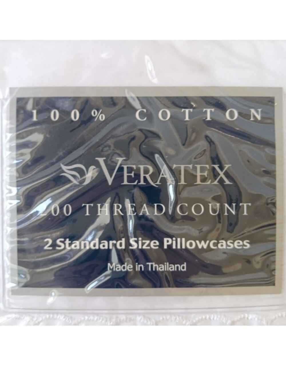 Veratex White Cotton Standard Size Embroidered Lace Detail Pillowcases-Set of 2 - Picture 4 of 6